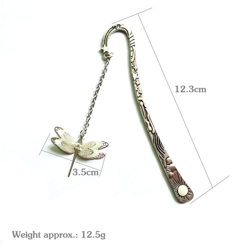 Mshion Metal Bookmarks with Chain,Unique Glow in The Dark Bookmark,Inspirational Book Markers for Book Lovers Delicate Gifts - Image 2